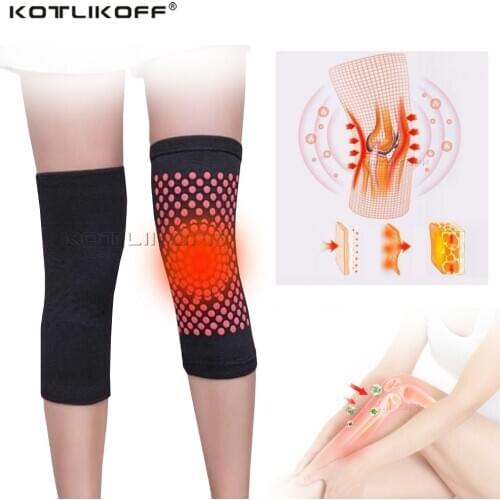 2PCS Self Heating Support Knee Pad Knee Brace Warm for Arthritis Joint Pain Relief Injury Recovery Belt Knee Massager Leg Warmer