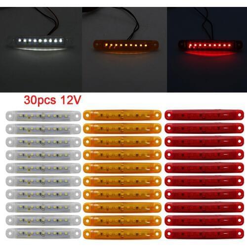 30pcs 12v Bus/Truck/Trailer/Truck LED Lights Side Marker Light Waterproof LED Light Tail indicator Parking light