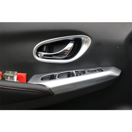 4PC ABS FOR Nissan LANNIA 2015-2017 Glass lifting panel / Inside door handle frame decorate sticker