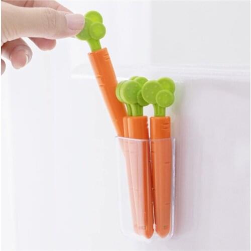 5 Pcs Portable Kitchen Snacks Sealer Carrot Closure Pocket Bags Sealing Clips R2JC