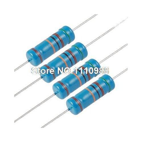 510K Ohm 3W Axial Metal Film Resistors 3 Watt 1% x100pcs