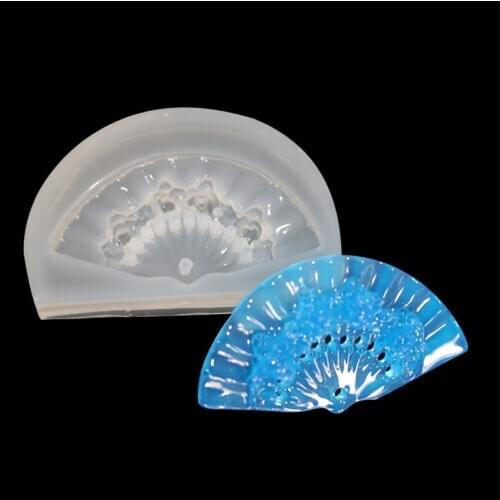 6*4.2*1.5CM DIY Sugar Craft Cake Vintage Petal Fan Cake Silicone Mold Fondant Mold Cake Decorating Tools Gum Paste Mold