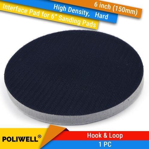 6 Inch(150mm) High Density Hard Sponge Surface Protection Interface Pads for 6" Sanding Pad, Power Sander Grinder Accessories