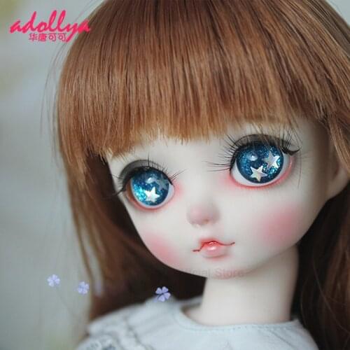 Adollya Doll Accessories BJD 3D Eyes Star Acrylic Eyeballs Anime Fine Flash Fake Eyes for Dolls Suitable for 1/3 1/4 1/6 Dolls