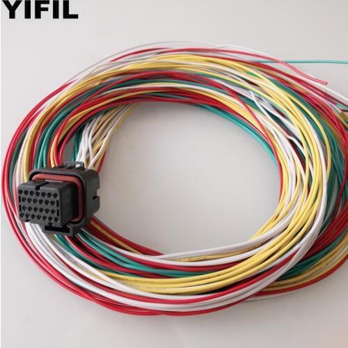 26 Pin/Way ECU Auto Computer Connector Oil Gas Electrical Plug With Cable Wire Pigtail For Tyco AMP 3-1437290-7 3-1437290-8