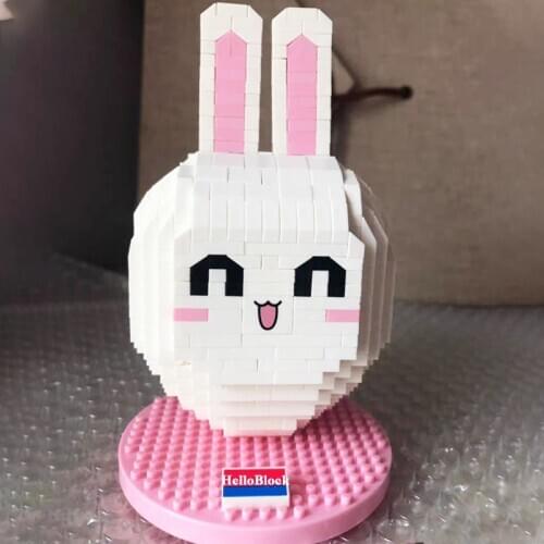 BALODY Moive Series Anine Danny Rabbit Mini Diamond Building Blocks Cute Cartoon Rabbit 3D Molde Bricks Kid Christmas Gift 18152