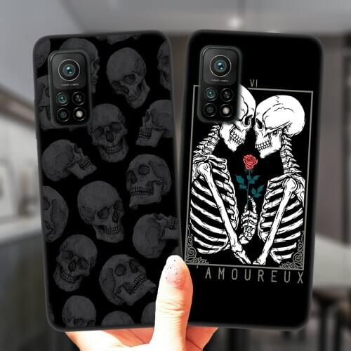 Grim Reaper Skull Skeleton Phone Case For Xiaomi Mi 10T Lite 10 Ultra Redmi Note 9S 7 8 9 Note9 Pro 8T Black Soft Silicone Cover
