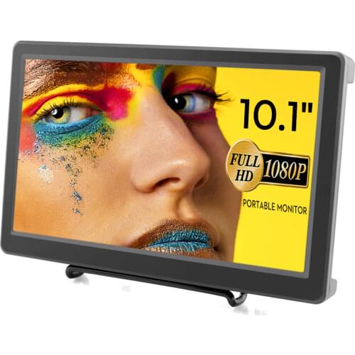 Elecrow 10.1 inch HD LED Display 1920X1080p IPS Raspberry Pi 4B+ Monitor Video Speakers Screen for Xbox Windows System Laptops