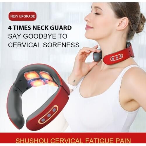 Electric Pulse Neck Massager Cervical Traction Collar Therapy Pain Relief Stimulator Pain Relief Tool Health Care Relaxation
