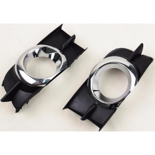 JanDeNing 2pcs Kit Car New Black Front Left + Right Bumper Fog Light Lamp Cover Grille Fit for Toyota Wish 2009-2012
