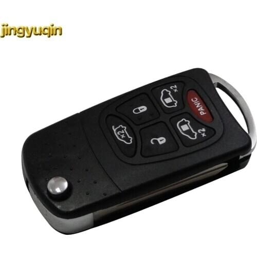 Jingyuqin Flip Remote Car Key Case Shell For Chrysler Town Country For Dodge Grand Caravan For Jeep 6 Buttons