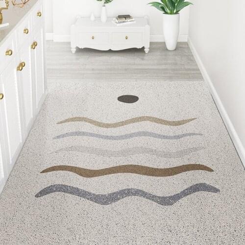Simple Lines Home Door Mat Carpet Living Room Mat Anti-slip Mat Silk Loop Dustproof Entrance Door Mat Custom Hallway Mat Carpet