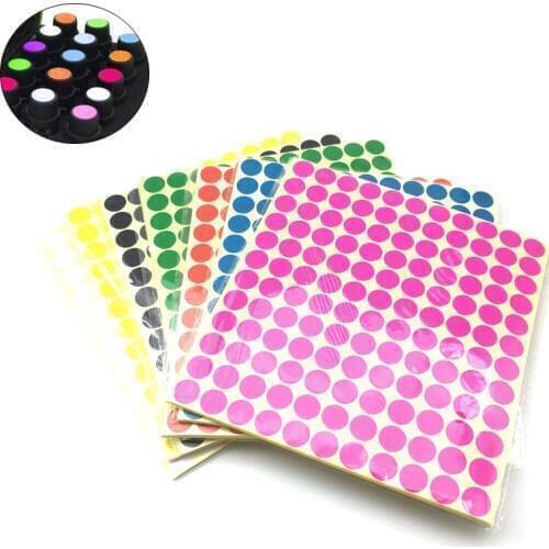 6mm 8mm 10mm 13mm 19mm 25mm 50mm 100mm Circle Round Color Coded Adhesive Label Dot Sticker
