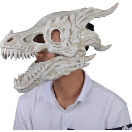 Halloween Mask, Dragon Bone with a Moving Mouth Simulation Modeling Party Decoration, Halloween/Christmas Decorations