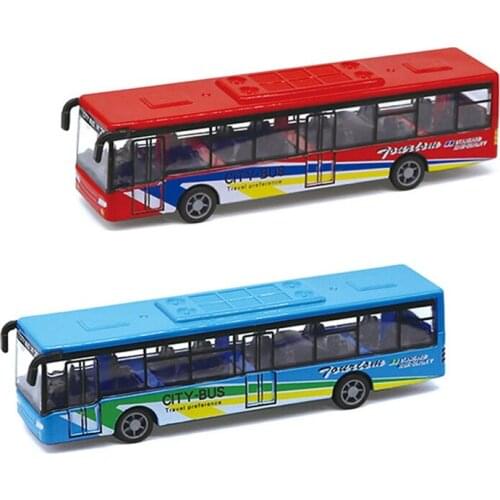 Car Model Toys Random Simulation Alloy Metal Bus City Tour Bus Alloy Gifts for Children 1 Pc