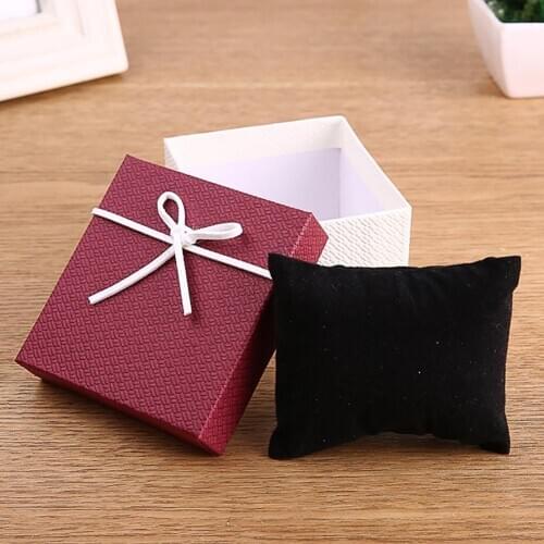 Fashion Bowknot Square Mesh Multiple Colors Jewelry Gift Packing Storage Box