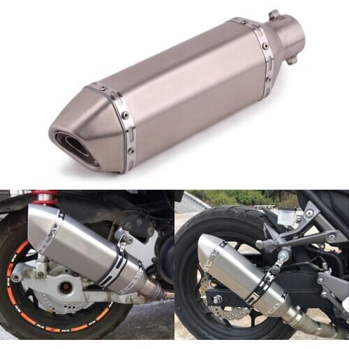 Motorcycle Exhaust Pipe Motocross Modified Escape Moto Muffler For Cafe Racer TMAX 530 nmax CB400 ER6N GY6 ATV Dirt bike Scooter