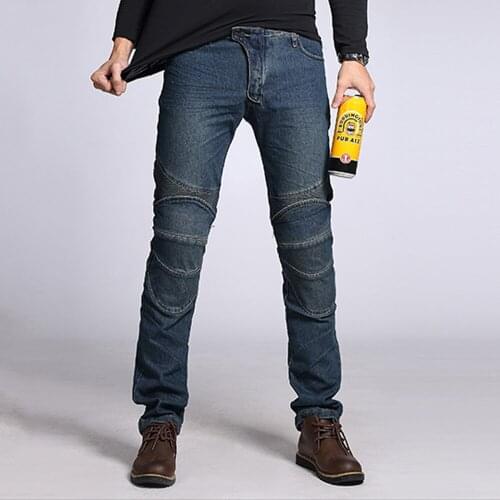 Komine Motorcycle Pants Mens Autumn Winter Motorcycle Pants Denim Vintage Motocross Motorcycle Trousers With Protective Gear