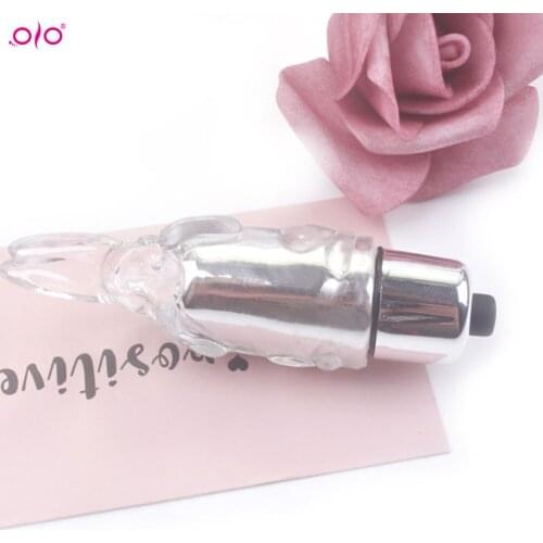 OLO Sex Finger Sleeves Clitoris Vibrator Sex Toys For Woman Stimulator Vagina Strapon Sex Erotic Adults Products For Couples