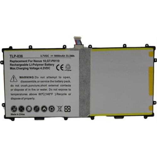 Original Quality SP3496A8H Battery For Samsung Google Nexus 10 GT-P8110 HA32ARB Tablet Battery 9000mA with repair tool