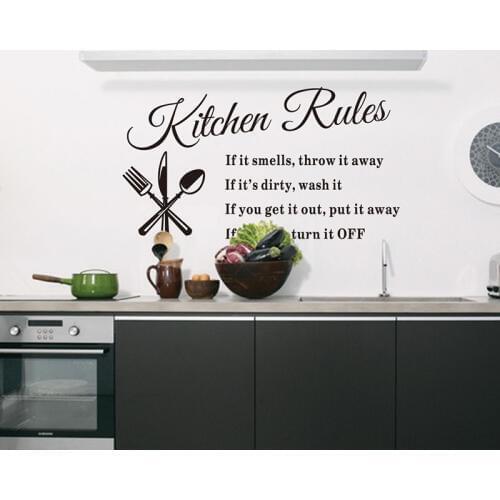Home decor Removable Wall Stickers Kitchen Rules Decal Home Accessories 8203 Beautiful Pattern Design Decoration home decor