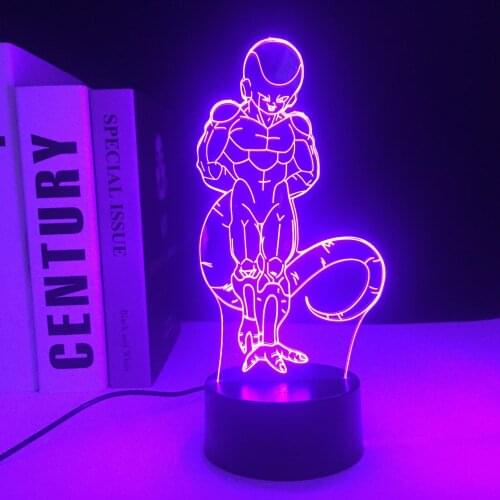 Anime Figure Frieza 3D LED Night Light for Anime Room Store Decor Idea Kids Cool Gift Child Bedroom Table Lamp