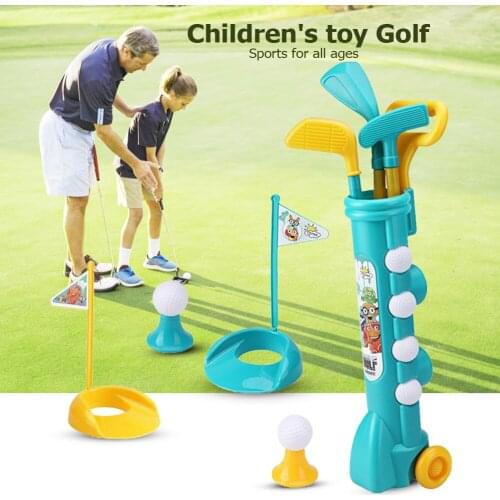 Kids ABS Golf Set Parent-child Toys Outdoor Sports Toys Interactive Fitness Games Early Educational Activities Toy 1set