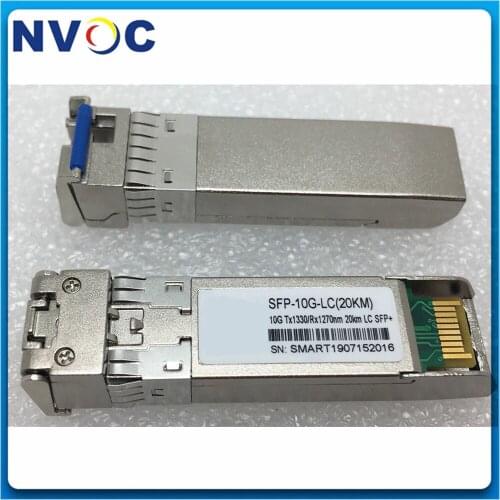 10G BIDI 20KM SFP Module SM LC 1270/1330nm Single Mode Single WDM Fiber Optic Module for SFP-10G-BXD-I/SFP-10G-BXU-I Transceiver