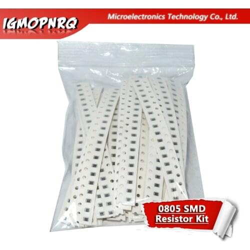 20Value * 20PCS =400PCS 0805 SMD Resistor Kit 1% 1/8W (10 ohm-1M ohm) component diy samples kit