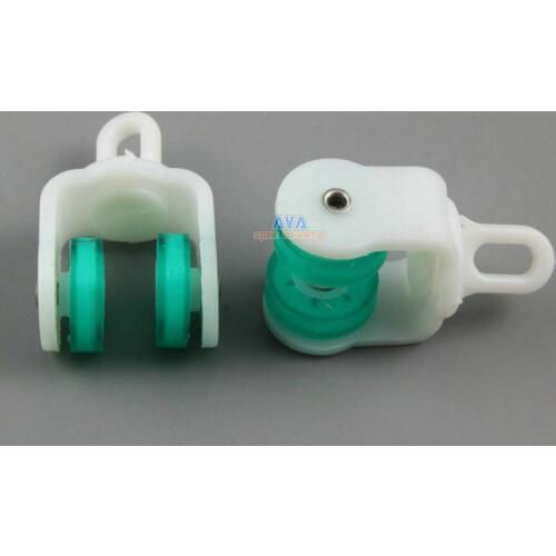 50 Pieces Curtain Track Roller Curtain Track Slide Gliders 20x34mm