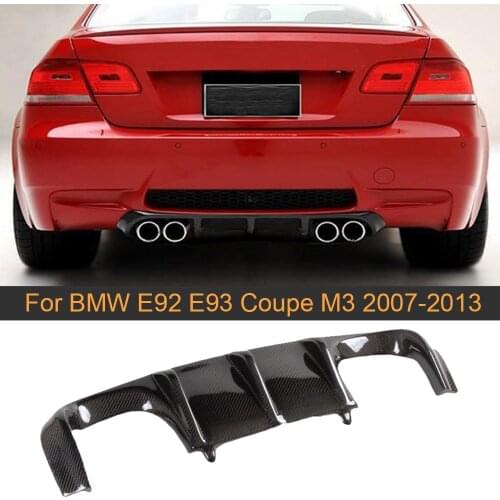 Carbon Fiber Car Rear Bumper Lip Spoiler Diffuser for BMW E92 E93 Coupe M3 2007-2013 Convertible Non E90 Rear Diffuser Black FRP