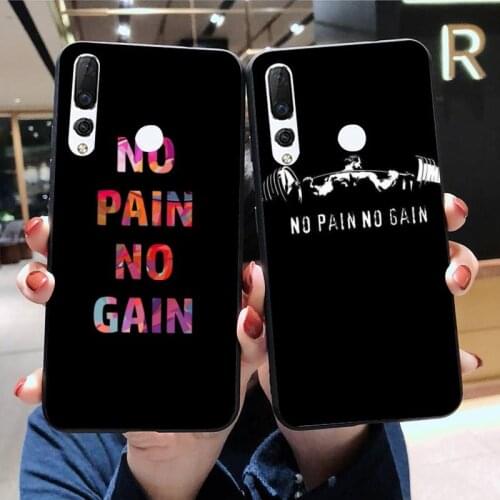 CUTEWANAN No pain no gain Gym and Fitness Phone Cover for Huawei Honor 30 20 10 9 8 8x 8c v30 Lite view pro