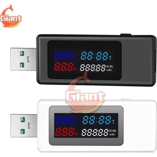 DC4-30V USB Tester Multimeter Current Voltage Timing Power Capacity Meter Voltmeter Ammeter 5A Support with 120W Fast Charging
