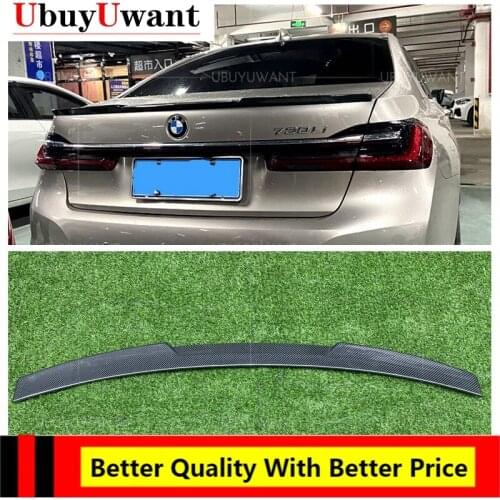 EPFBSQP Real Carbon Fiber For BMW 7Series Car Rear Trunk Spoiler Wing Lip G11 G12 Sedan 4-Door 2018-2021 Boot Lip Wing Spoiler