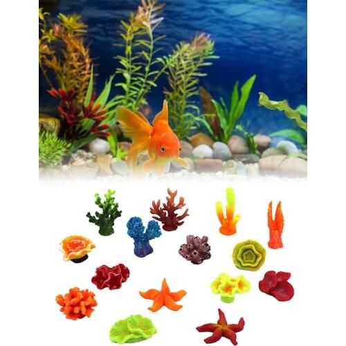 Simulation Coral Plant Glowing Fish Tank Landscaping Decoration Coral Reef Sea View Aquarium Jewelry Resin Decoration