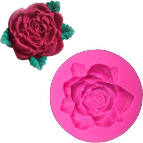 Beautiful flower rose Shape fondant silicone mold for kitchen baking chocolate pastry making cupcake lace decoration tool F-0108
