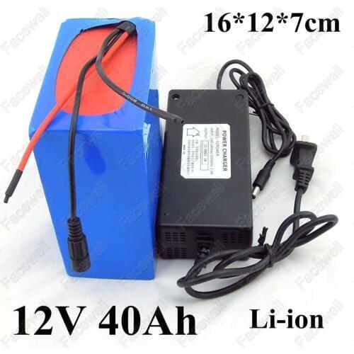 GTK 12v 40ah lithium ion battery 12v lithium battery pack bateria 12v pack battery 40ah for electric bike with BMS + 3A charger