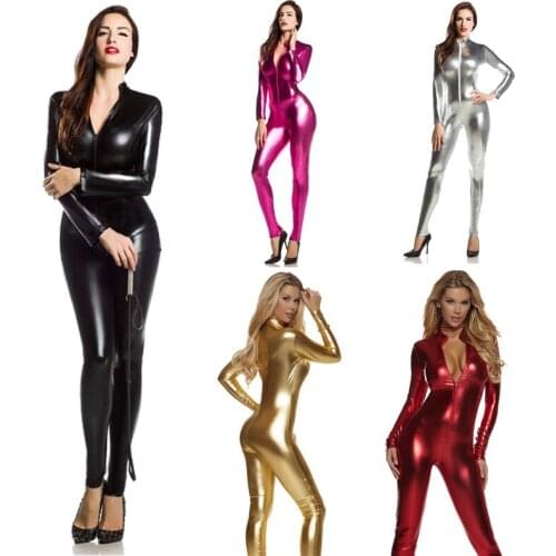 Fashion jumpsuit lady sexy bodysuit party nightclub cosplay bodycon romper club outfits for women