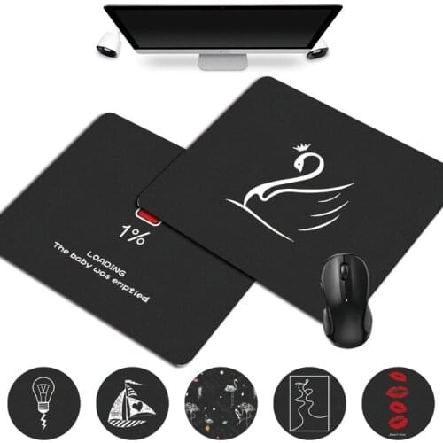 Mouse-Pad PU Leather Simple Pattern Smooth Gaming Mouse Pad Waterproof Anti-slip Computer Mousepad Portable Small 25x21cm