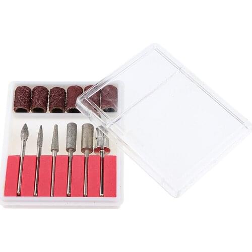 6PCS Nail Drill Bit Kit, Professional Electric Drill Bits for Acrylic Nails