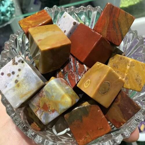 Natural Egg Yellowstone cube gravel stone original stone large particle crystal stone Degaussing stone large particles