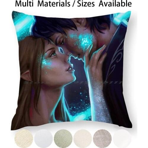 Starfall Pillow Case Throw Pillow Cover Cotton Linen Flax Starfall Rhysand Acotar Feyre Acomaf Stars Feysand A Court Of Mist