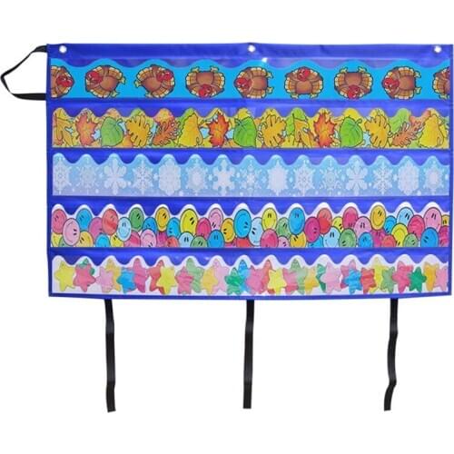 Bulletin Border Storage Children Foldable Pocket Chart Organize Bulletin Board Borders Wall Borders Classroom Organizer