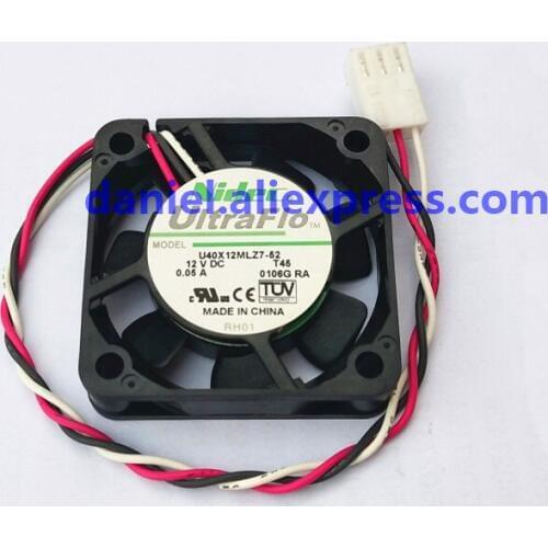 Original 4010 12V 0.05A U40X12MLZ7-52 4CM ultra-thin silent fan