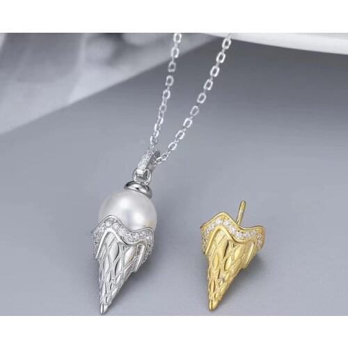 ICE CREAM 925 Sterling Silver Pendant Base Findings Jewelry Parts Fittings Accessories for Pearls Stones Beads Coral Agate