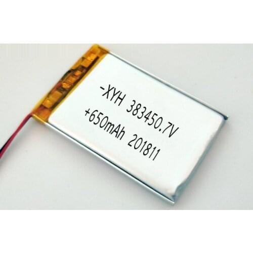 3.7V 700mAh 383450 Rechargeable Li-Po Battery Lithium Polymer Li-Po li ion Battery Lipo cells For MP3 MP4 GPS DVD Electric Toy