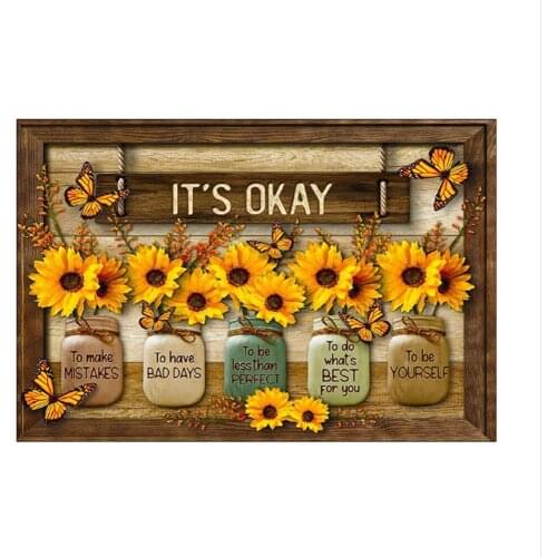 Butterfly Sunflowers Wall Art Butterfly Sunflowers Motivational Gifts Hanging For Bathroom Living Room Bedroom Office Decoration