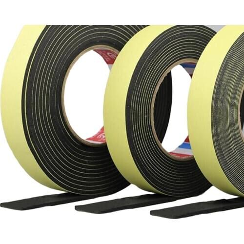 Useful 1Pc 5m Self-Adhesive D Type Doors Windows Foam Seal Strip Soundproofing Collision Avoidance Rubber Sealing Strips Sticker