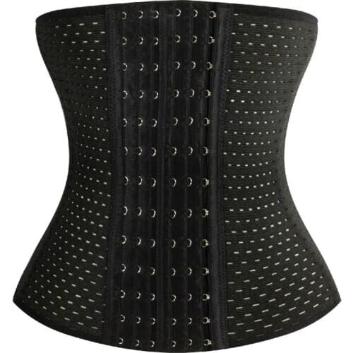 Body Sculpting and Abdomen Belt Waist Seal Hollow Six Rows and Thirteen Buckles Elastic Rubber Corset Belt Wasit Shapewear