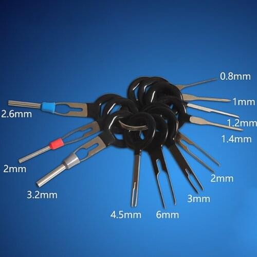 Profession 11Pcs Automobile Terminal Wiring Harness Plug Pin Retractor Wiring Harness Terminal Pick Pin Pick Pin Unlock Key Tool